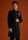 Black Indo Western Sherwani Set