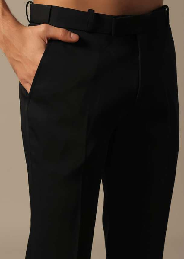 Black Indowestern Set For Grooms