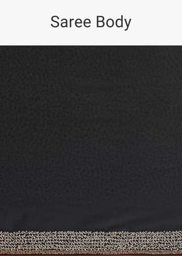 Black Jacquard Saree In Stone Embroidery With Unstitched Blouse