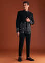 Black Jodhpuri Suit In Lachkaa With Hand Embroidery