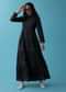 Black Kurti In Cotton With Bandhani Print