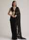 Black Net Saree With Sequins And Stones Embroidery