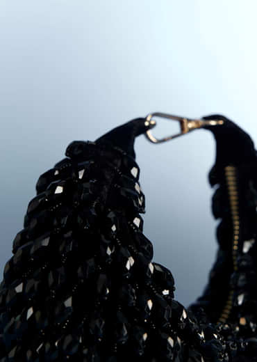 Black Potli With Bead Work