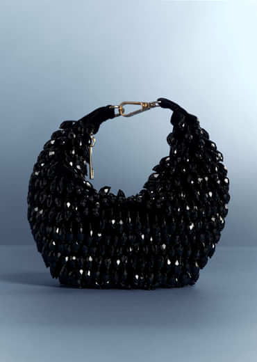 Black Potli With Bead Work