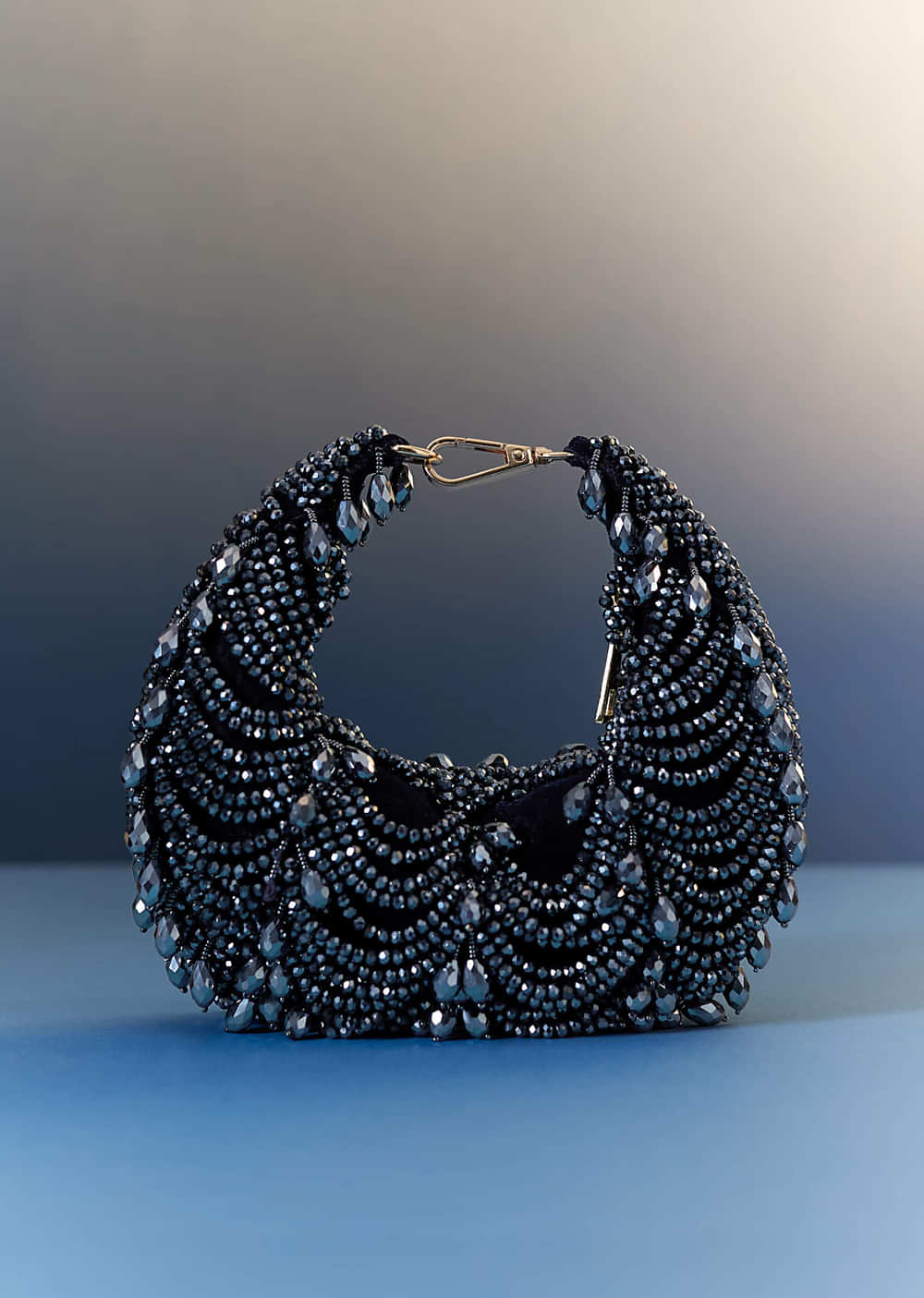 Black Potli With Beaded Accents