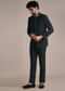 Black Rayon Jodhpuri Suit With Embroidered Collar
