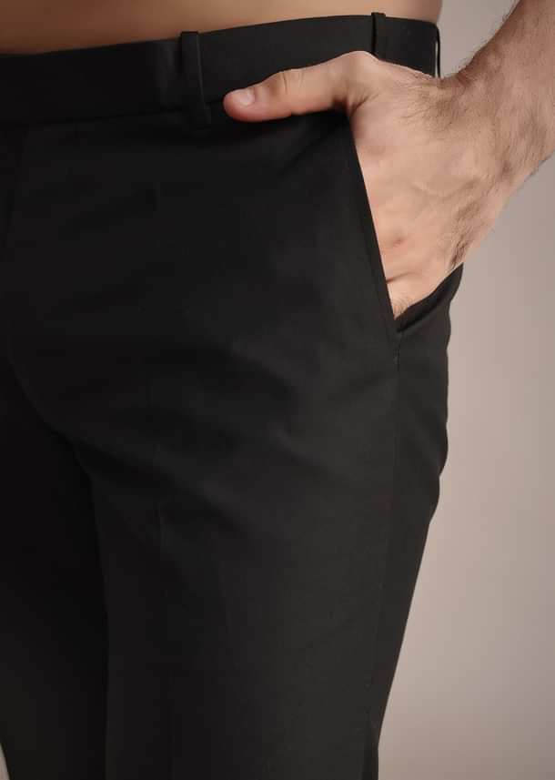 Black Rayon Tuxedo With Beaded Lapel Black Rayon Tuxedo With Beaded Lapel