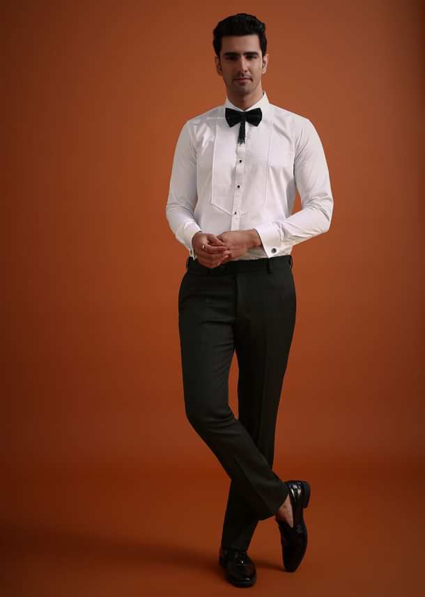 Black Salli Embellished Tuxedo Set Black Salli Embellished Tuxedo Set