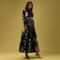 Black Santoon Kurti With Multi Color Floral Print