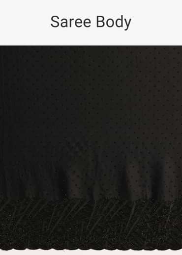 Black Satin Stone And Diamond Embroidered Saree