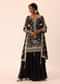 Black Sequin Embroidered Kurta Sharara Set