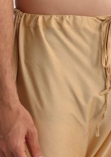 Black Tussar Silk Kurta Set With Thread Work