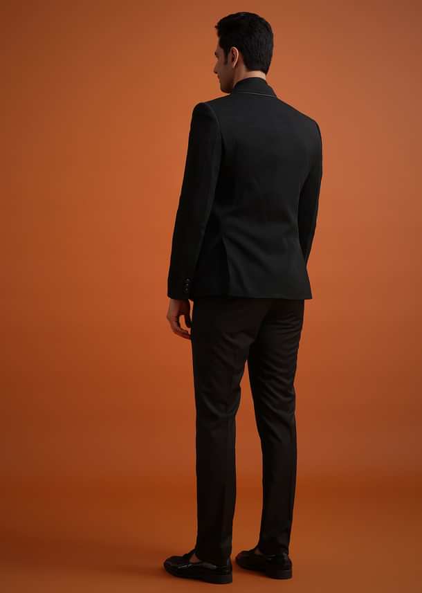 Black Tuxedo And Shirt Set With Pocket Square Black Tuxedo And Shirt Set With Pocket Square