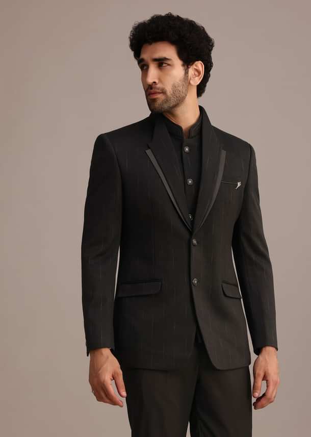 Black Tuxedo Suit With Shawl Collar Black Tuxedo Suit With Shawl Collar