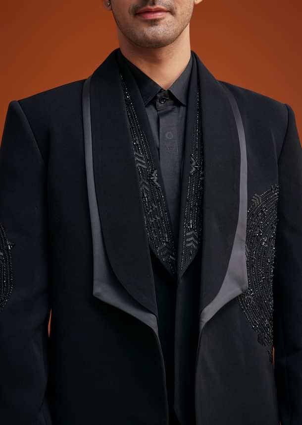 Black Tuxedo With Embroidery