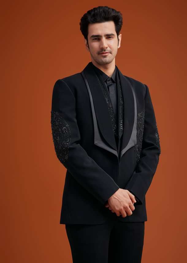 Black Tuxedo With Embroidery