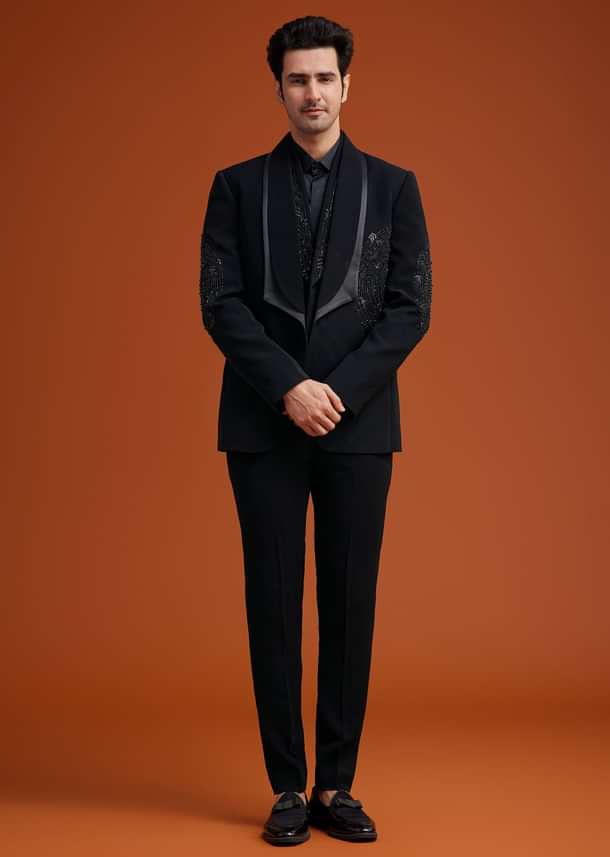 Black Tuxedo With Embroidery