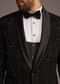 Black Tuxedo With Embellished Jacket And Satin Lapel