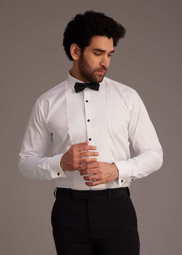 Black Tuxedo With Embellished Swirl Detailing Black Tuxedo With Embellished Swirl Detailing