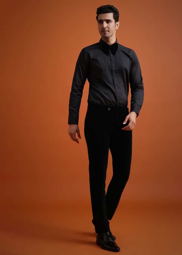 Black Velvet Tuxedo Set With Waistcoat And Bow Black Velvet Tuxedo Set With Waistcoat And Bow