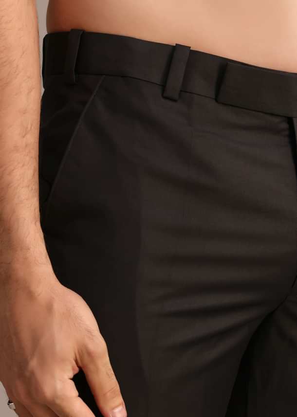 Black Zari Sequin Work Jodhpuri Set Black Zari Sequin Work Jodhpuri Set