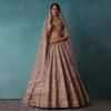 Bloom Pink Bridal Lehenga In Raw Silk With Hand Embroidery