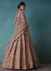 Bloom Pink Bridal Lehenga In Raw Silk With Hand Embroidery