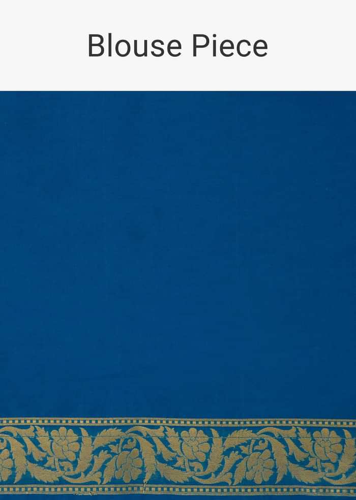 Blue chanderi silk saree weaved saree only on Kalki