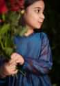 Kalki Girls Blue Dress In Cotton Silk With A Loose Comfort Fit And Tie Up At The Back By Love The World Today