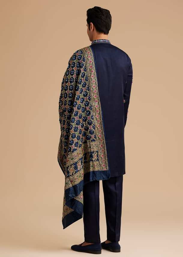 Blue Embroidered Kurta Set with Dupatta Blue Embroidered Kurta Set with Dupatta