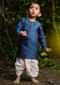 Kalki Boys Blue Kurta In Hand Woven Cotton Silk With Contrast Selvedge By Love The World Today