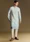 Blue Linen Kurta Set