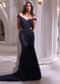 Blue Net Bridal Gown With Cut Dana And Beads Embroidery