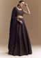 Blue Printed Silk Bridesmaid Lehenga Set with Cutdana Blouse