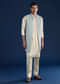 Blue Silk Cutwork Jacket Kurta Set