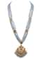 Blue And Gold Kundan Long Necklace Set With Stones