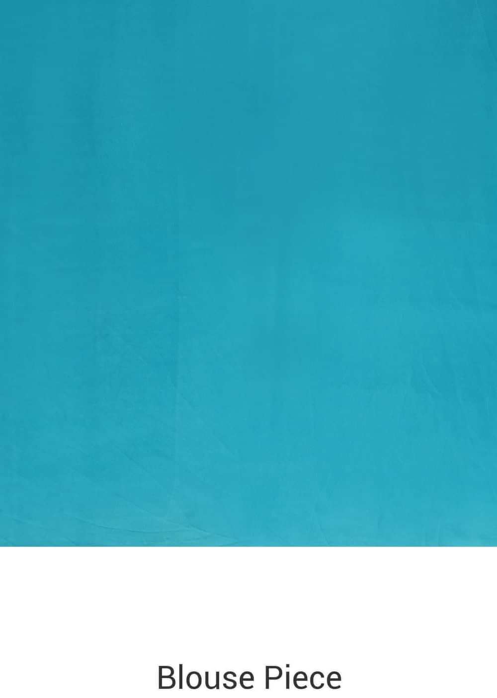 Blue and mustard saree in georgette with floral and paisley  print only on Kalki
