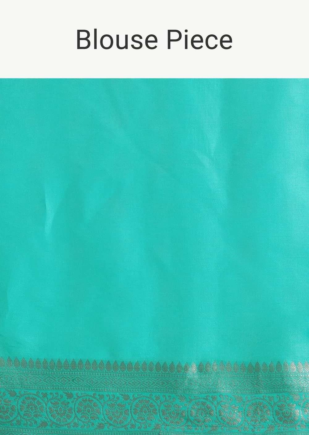 Blue Banarasi Silk Handloom Saree With Gold Zari Work And Unstitched Blouse Piece