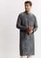 Blue Chanderi Printed Kurta Set With Stone Sequins And Cutdana