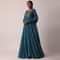 Blue Chiffon Anarkali With Dupatta
