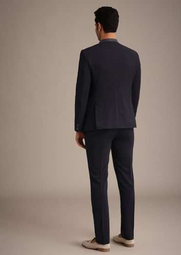 Blue Cutdana Work Jodhpuri And Pant Set With Pocket Square