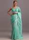 Blue Dola Silk Lurex  Woven Saree And Gotta Patti Border