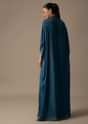 Blue Indo Western Dhoti Set With Jacket