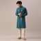 Blue Kurta Set In Art Silk With Sequin Embroidery