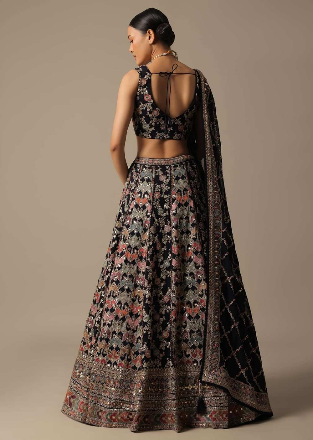 Blue Lehenga Set With Cutdana Work