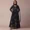 Blue Printed Anarkali And Dupatta With Cutdana Work