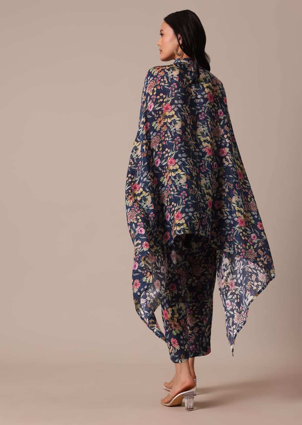 Blue Printed Kaftan co ord set
