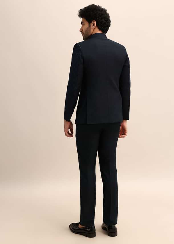 Blue Resham Work Jodhpuri Suit For Men Blue Resham Work Jodhpuri Suit For Men