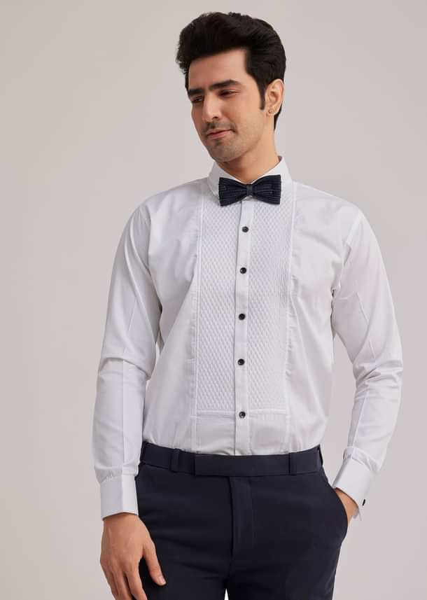 Blue Silk Tuxedo With Resham Work Blue Silk Tuxedo With Resham Work