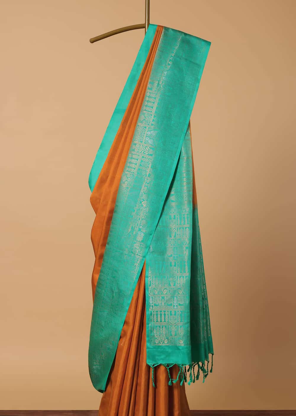 Blue South Album Silk Saree With Unstitched Blouse Piece